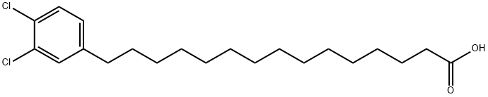 15-(3,4-DICHLOROPHENYL)PENTADECANOIC ACID 化学構造式