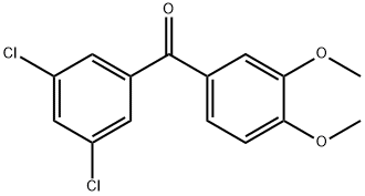 (3,5-二氯苯基)(3,4-二甲氧基苯基)甲酮, 116412-97-6, 结构式