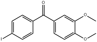 3,4-ジメトキシ-4'-ヨードベンゾフェノン 化学構造式