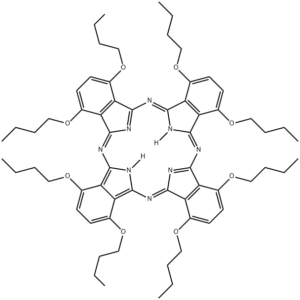 1,4,8,11,15,18,22,25-八丁氧基-29H,31H-酞菁, 116453-73-7, 结构式