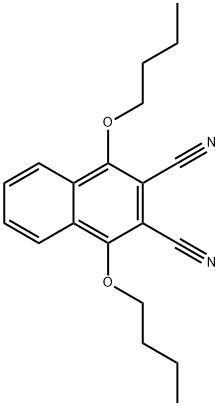 １·４ジブトキシ２·３ナフタレンジカルボニトリル 化学構造式