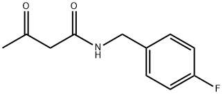 N-(4-フルオロベンジル)-3-オキソブタンアミド 化学構造式