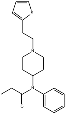 1-[2-(2-Thienyl)ethyl]-4-(N-propionylanilino)piperidine Struktur