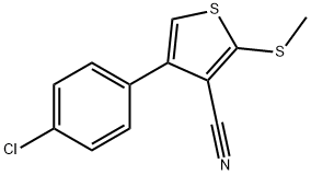 4-(4-Chlorophenyl)-2-(methylthio)-3-thiophenecarbonitrile Structure