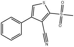 2-(METHYLSULFONYL)-4-PHENYLTHIOPHENE-3-CARBONITRILE 结构式