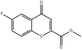 メチル-6-フルオロクロモン-2-カルボキシラート 化学構造式