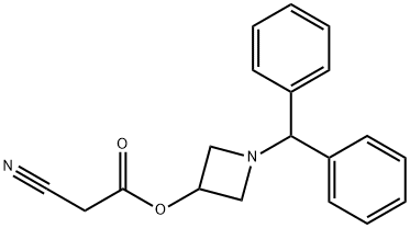 1-二苯甲基-3-氮杂环丁氰乙酸酯,116574-14-2,结构式