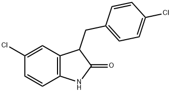 3-(4-chlorobenzyl)-5-chloro-indolin-2-one Structure