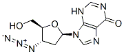 9-[(2R,4S,5S)-4-azido-5-(hydroxymethyl)oxolan-2-yl]-3H-purin-6-one Struktur