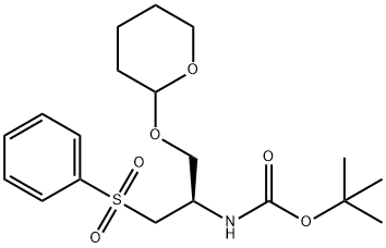 (2R)-2-BOC-AMINO-3-PHENYLSULFONYL-1-(2-TETRAHYDROPYRANYLOXY)PROPANE, 98 Structure