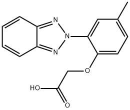 2-[2-(苯并三唑-2-基)-4-甲基-苯氧基]乙酸, 116628-20-7, 结构式