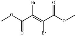 trans-2,3-ジブロモブテン二酸ジメチル 化学構造式