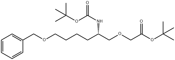 (S)-2 - ((6-(苄氧基)-2 - ((叔丁氧基羰基)氨基)己基)氧基)乙酸乙酯 结构式