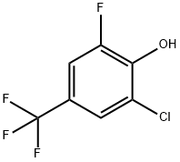 2-氯-6-氟-4-三氟甲基苯酚 结构式