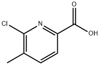 6-クロロ-5-メチルピリジン-2-カルボン酸 化学構造式