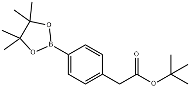 tert-butyl 2-(4-(4,4,5,5-tetramethyl-1,3,2-dioxaborolan-2-yl)phenyl)acetate, 1166831-37-3, 结构式