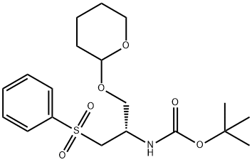 (2S)-2-BOC-AMINO-3-PHENYLSULFONYL-1-(2-TETRAHYDROPYRANYLOXY)PROPANE, 97 Structure