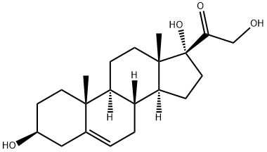 (3b)-3,17,21-trihydroxy-Pregn-5-en-20-one Struktur