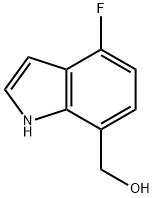 (4-氟-1H-吲哚-7-基)甲醇 结构式