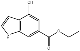 1H-Indole-6-carboxylic acid, 4-hydroxy-, ethyl ester Structure