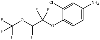 3-Chloro-4-[1,1,2-trifluoro-2-(trifluoromethoxy)ethoxy]benzenamine 化学構造式