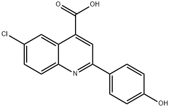 6-CHLORO-2-(4-HYDROXY-PHENYL)-QUINOLINE-4-CARBOXYLIC ACID Struktur