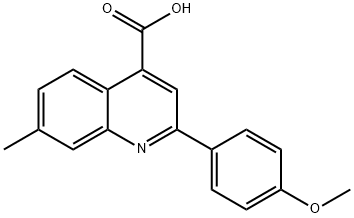 2-(4-METHOXYPHENYL)-7-METHYLQUINOLINE-4-CARBOXYLIC ACID,116734-21-5,结构式