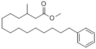 3-メチル-15-フェニルペンタデカン酸メチル 化学構造式