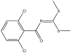 METHYL N-(2,6-DICHLOROBENZOYL)-(METHYLTHIO)METHANIMIDOTHIOATE Struktur