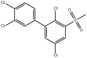 3-メチルスルホニル-2,3',4',5-テトラクロロビフェニル 化学構造式