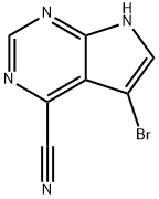 5-溴-7H-吡咯并[2,3-D]嘧啶-4-甲腈 结构式