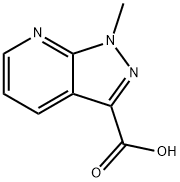 1-メチル-1H-ピラゾロ[3,4-B]ピリジン-3-カルボン酸 化学構造式