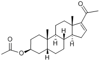 3beta-羟基孕甾-16-烯-20-酮-3-醋酸酯, 1169-20-6, 结构式