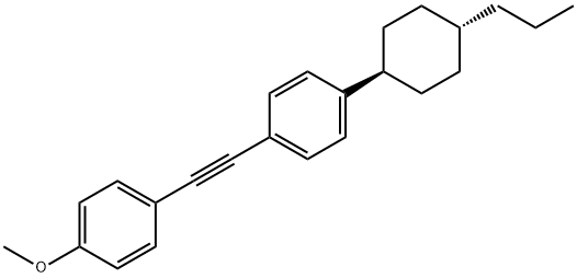 Benzol, 1-[(4-methoxyphynyl)ethinyl]-, 4-4-propylcyclohexyl)-, trans- Structure