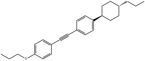 1-プロポキシ-4-[[4-(trans-4-プロピルシクロヘキシル)フェニル]エチニル]ベンゼン 化学構造式