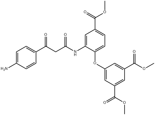 METHYL-3-[2-(4-AMINOBENZOYL)ACETAMINO]-4-[3,5-DICARBOXYMETHYL)-PHENOXY]-BENZOATE Structure