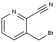 3-(溴甲基)吡啶-2-甲腈, 116986-13-1, 结构式