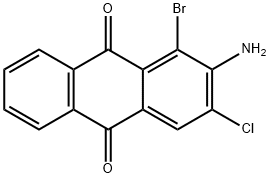 2-アミノ-1-ブロモ-3-クロロ-9,10-アントラキノン 化学構造式