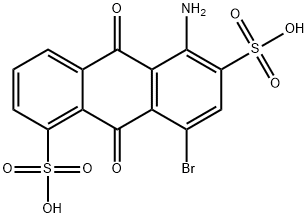 5-アミノ-8-ブロモ-9,10-ジヒドロ-9,10-ジオキソ-1,6-アントラセンジスルホン酸 化学構造式