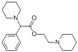 α-フェニル-1-ピペリジン酢酸2-(1-ピペリジニル)エチル 化学構造式