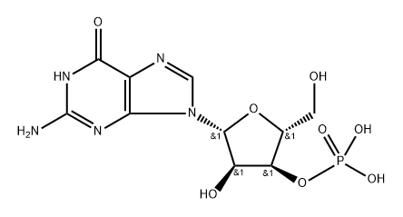 グアノシン3'-りん酸 化学構造式