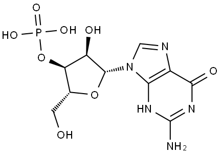 guanosine 3'-(dihydrogen phosphate) Structure