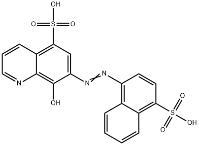 8-Hydroxy-7-((4-sulfo-1-naphthyl)azo)quinoline-5-sulfonic acid Structure