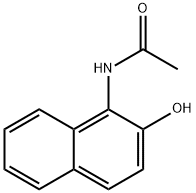 N-(2-ヒドロキシナフタレン-1-イル)アセトアミド 化学構造式