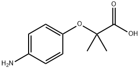 2-(4-アミノフェノキシ)-2-メチルプロピオン酸 化学構造式