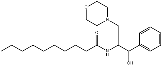 D,L-THREO-1-PHENYL-2-DECANOYLAMINO-3-MORPHOLINO-1-PROPANOL HCL Struktur