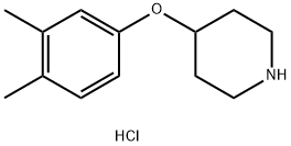 4-(3,4-ジメチルフェノキシ)ピペリジン塩酸塩 化学構造式