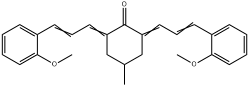 Cyclohexanone, 2,6-bis[3-(2-methoxyphenyl)-2-propenylidene]-4-methyl- Structure