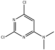 2,6-ジクロロ-N,N-ジメチルピリミジン-4-アミン 化学構造式
