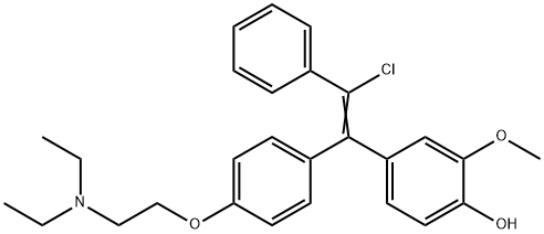 4-[(Z)-2-chloro-1-[4-(2-diethylaminoethoxy)phenyl]-2-phenyl-ethenyl]-2 -methoxy-phenol Structure